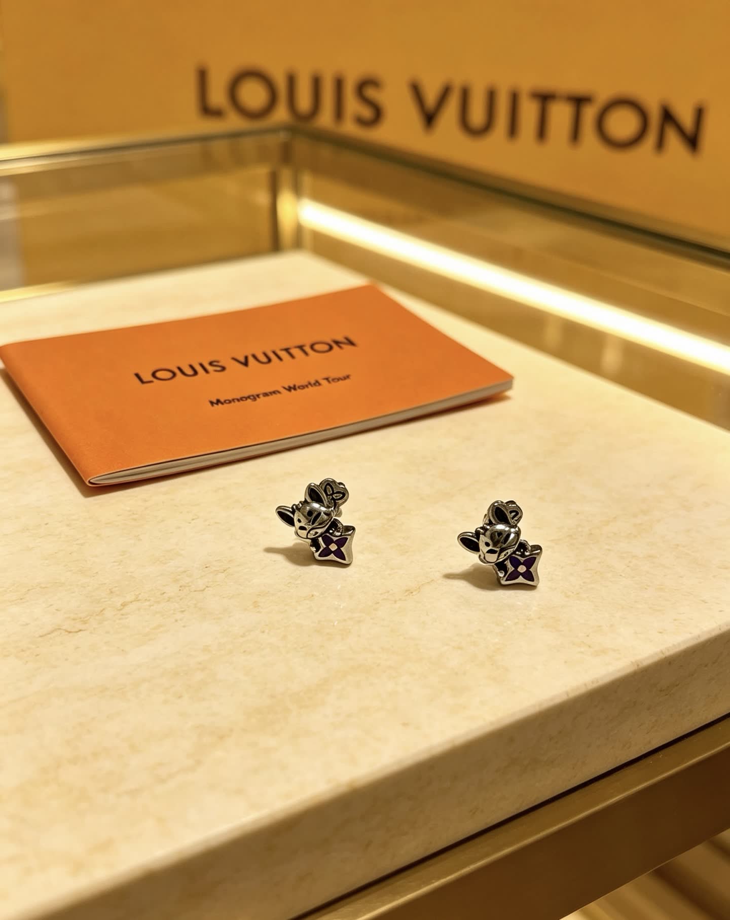 Louis Vuitton Silver Earrings with Monogram